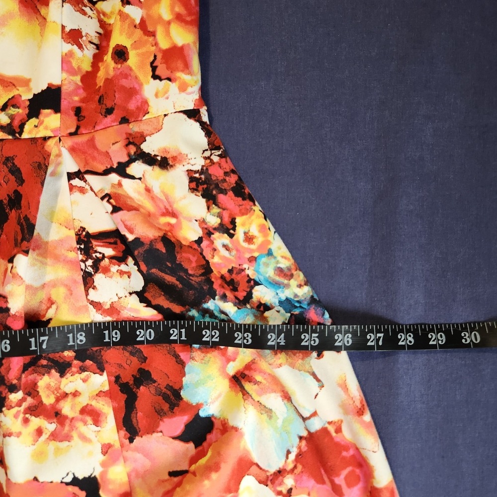 Liz Claiborne Painterly Floral Classic Heritage Summer Sundress Size 16 - Picture 11 of 12